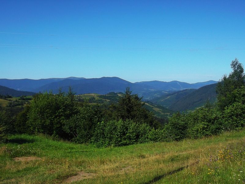 © Andrei  Kolyaskin - Wiew  on  Carpatian  mountains  on  the  Synevir  pass  in  Mezhygirya  area  of  Zacarpatian  region , Ukraine .