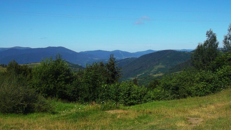 © Andrei  Kolyaskin - Wiew  on  Carpatian  mountains  on  the  Synevir  pass  in  Mezhygirya  area  of  Zacarpatian  region , Ukraine .