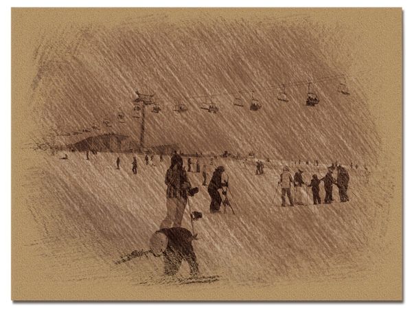 © Andrei  Kolyaskin - Image from the Bukovel  in  trois  coleur  drawing  1 photography project