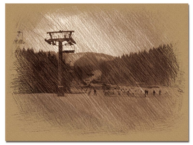 © Andrei  Kolyaskin - Image from the Bukovel  in  trois  coleur  drawing  1 photography project