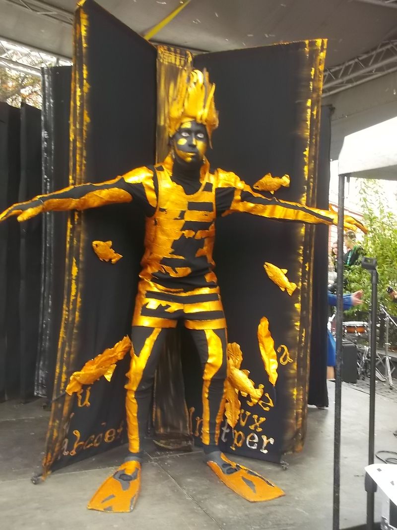 © Andrei  Kolyaskin - Living  sculptures  show  on  the  central  part  of  Ivano - Frankivsk  City , Ukraine .