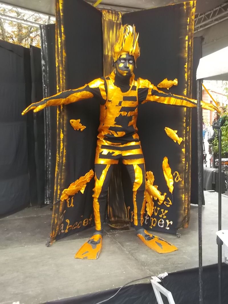 © Andrei  Kolyaskin - Living  sculptures  show  on  the  central  part  of  Ivano - Frankivsk  City , Ukraine .