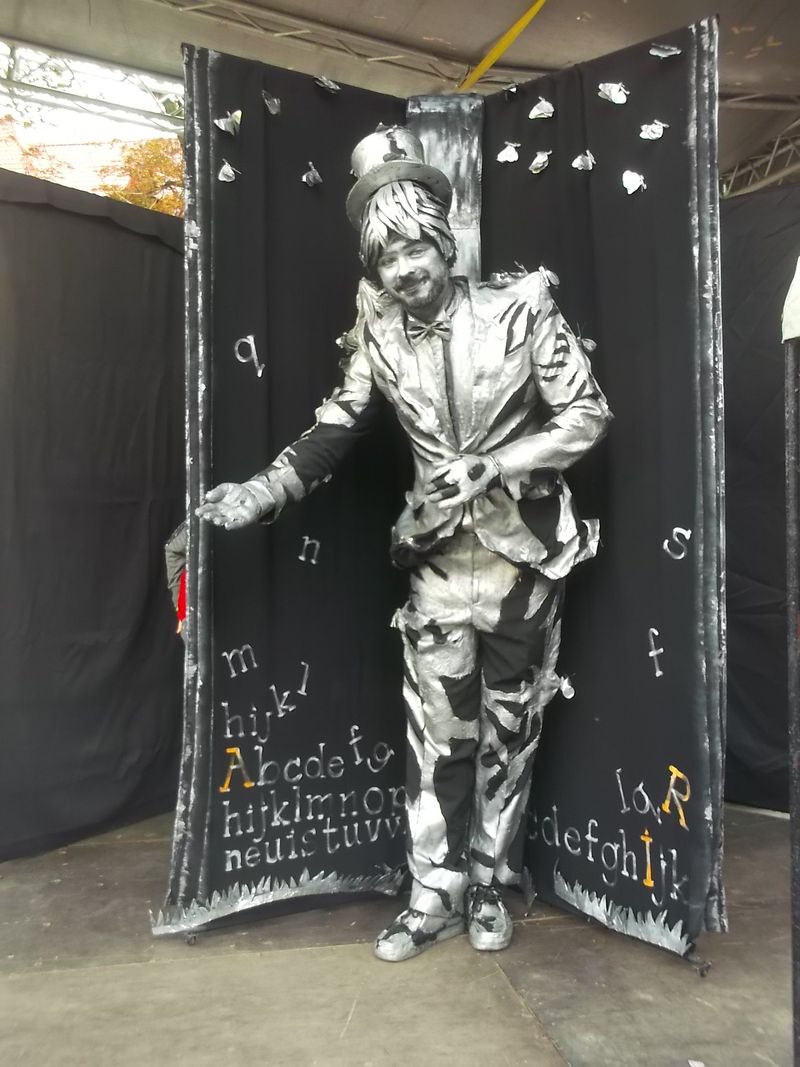 © Andrei  Kolyaskin - Living  sculptures  show  on  the  central  part  of  Ivano - Frankivsk  City , Ukraine .