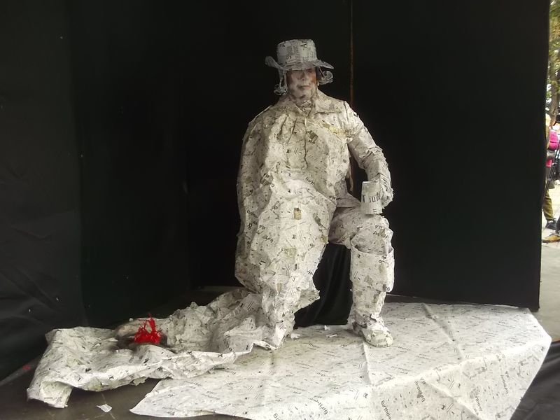 © Andrei  Kolyaskin - Living  sculptures  show  on  the  central  part  of  Ivano - Frankivsk  City , Ukraine .