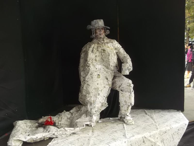 © Andrei  Kolyaskin - Living  sculptures  show  on  the  central  part  of  Ivano - Frankivsk  City , Ukraine .