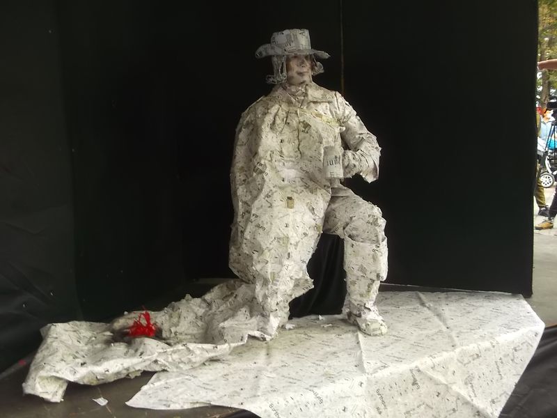 © Andrei  Kolyaskin - Living  sculptures  show  on  the  central  part  of  Ivano - Frankivsk  City , Ukraine .