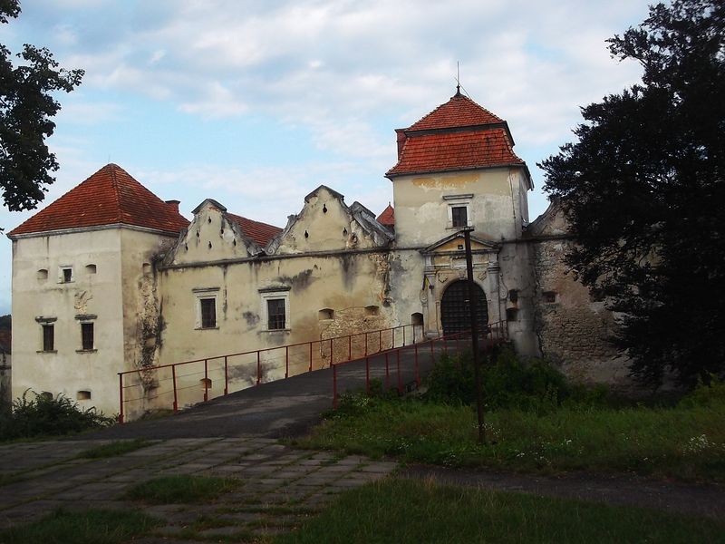 © Andrei  Kolyaskin - On  the  territory  of  Svirzh  Castle  from  15th  century  in  village  Svirzh  of  Lviv  region , Ukraine .