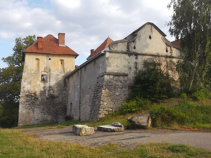© Andrei  Kolyaskin - On  the  territory  of  Svirzh  Castle  from  15th  century  in  village  Svirzh  of  Lviv  region , Ukraine .