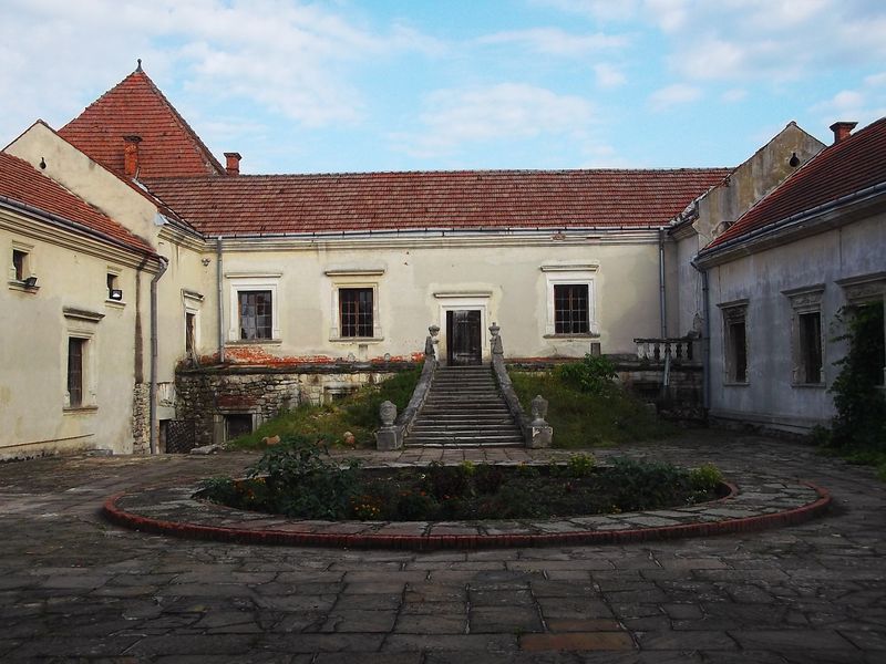 © Andrei  Kolyaskin - On  the  territory  of  Svirzh  Castle  from  15th  century  in  village  Svirzh  of  Lviv  region , Ukraine .