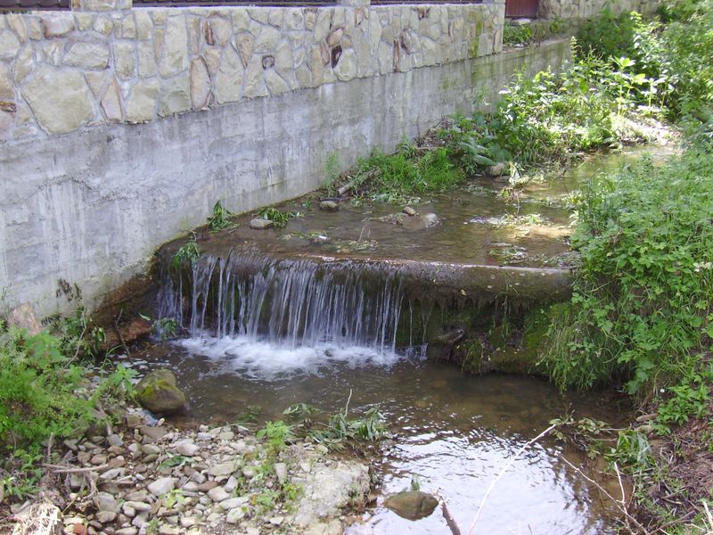 © Andrei  Kolyaskin - Mountain  stream  in  Carpatian  town  Yaremche  of  Ivano - Frankivsk  region , Ukraine .
