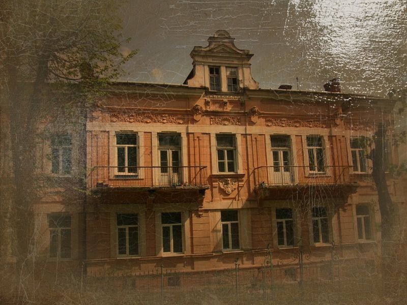 © Andrei  Kolyaskin - Administrative  building  from  19th  century  in  town  Drogobych  of  Lviv  region , Ukraine .