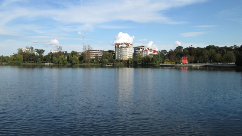 © Andrei  Kolyaskin - On  the  City  Lake  of  Ivano - Frankivsk  City , Ukraine .