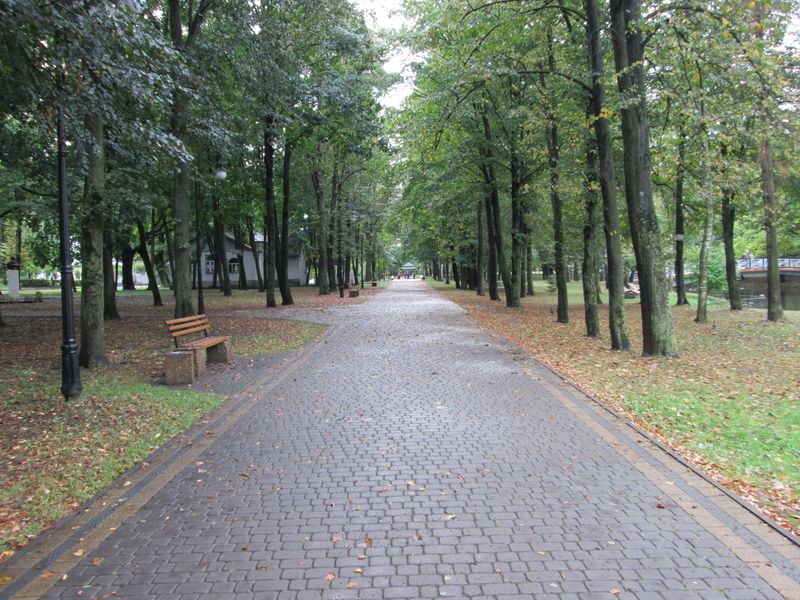© Andrei  Kolyaskin - Alley  on  the  central  park  of  Ivano - Frankivsk  City , Ukraine .