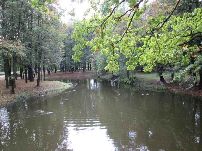 © Andrei  Kolyaskin - Pond  on  the  central  park  of  Ivano - Frankivsk  City , Ukraine .