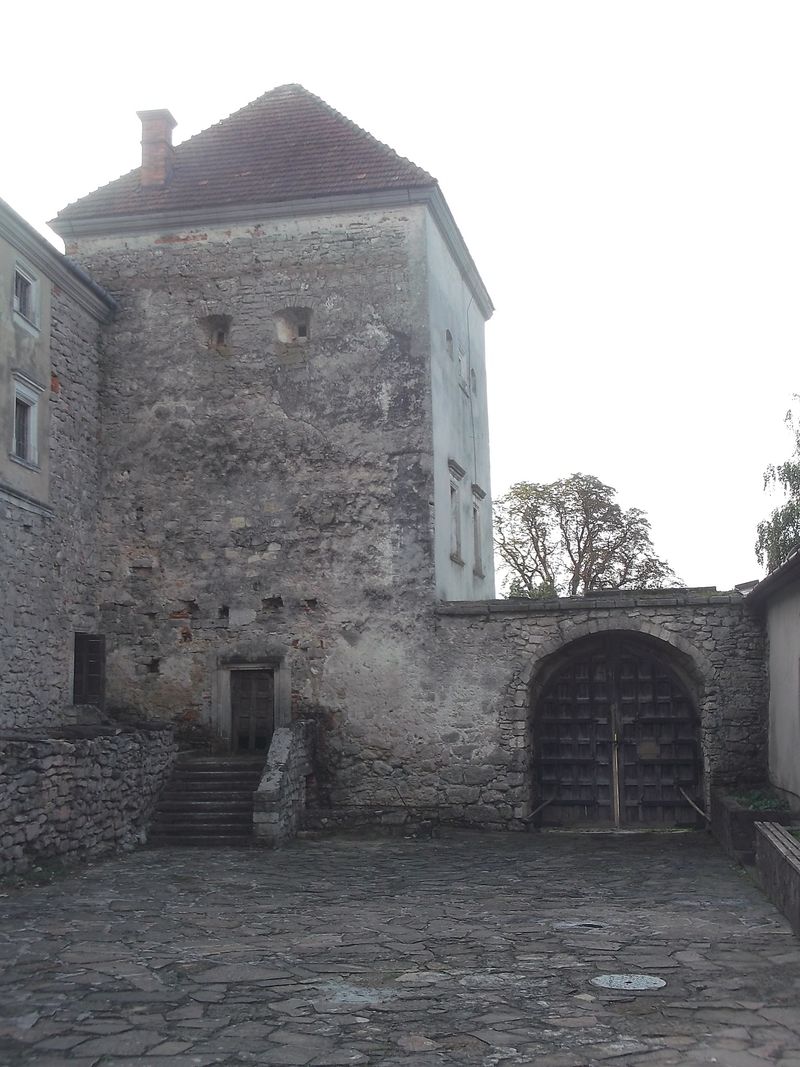 © Andrei  Kolyaskin - On  the  territory  of  Svirzh  Castle  from  15th  century  in  village  Svirzh  of  Lviv  region , Ukraine .
