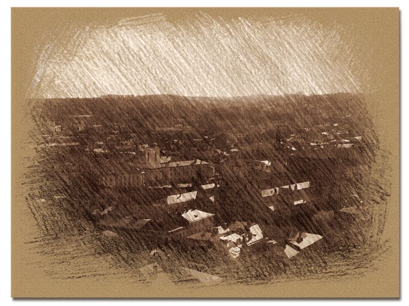 © Andrei  Kolyaskin - View  on  the  ukrainian  Lviv  City from  observation  desk  of  City  Hall .