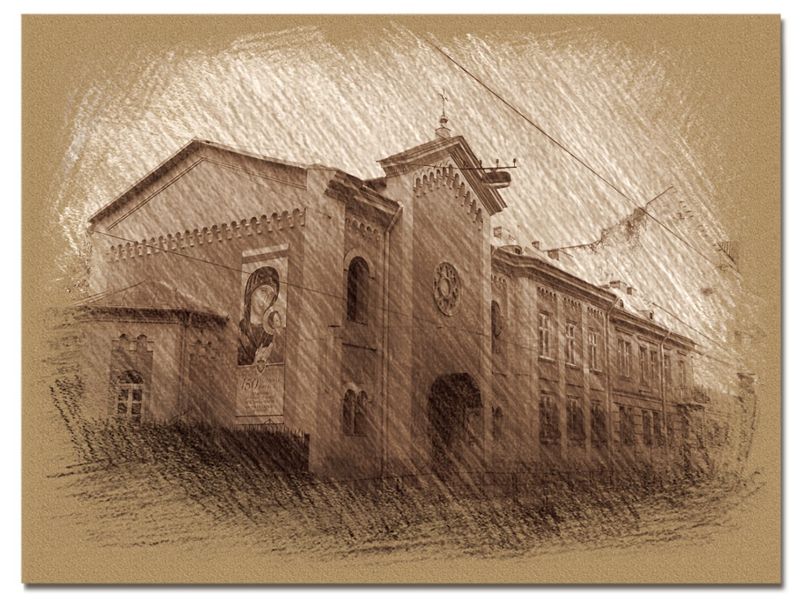 © Andrei  Kolyaskin - Greek - catholic  Church  building  from  19th  century  in  Lviv  City , Ukraine .