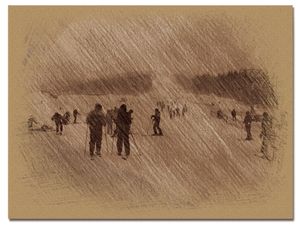 Bukovel  in  trois  coleur  drawing  3