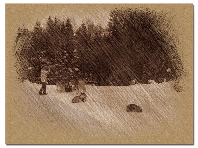 © Andrei  Kolyaskin - Image from the Bukovel  in  trois  coleur  drawing  3 photography project