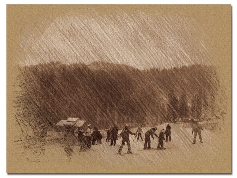 © Andrei  Kolyaskin - Image from the Bukovel  in  trois  coleur  drawing  3 photography project