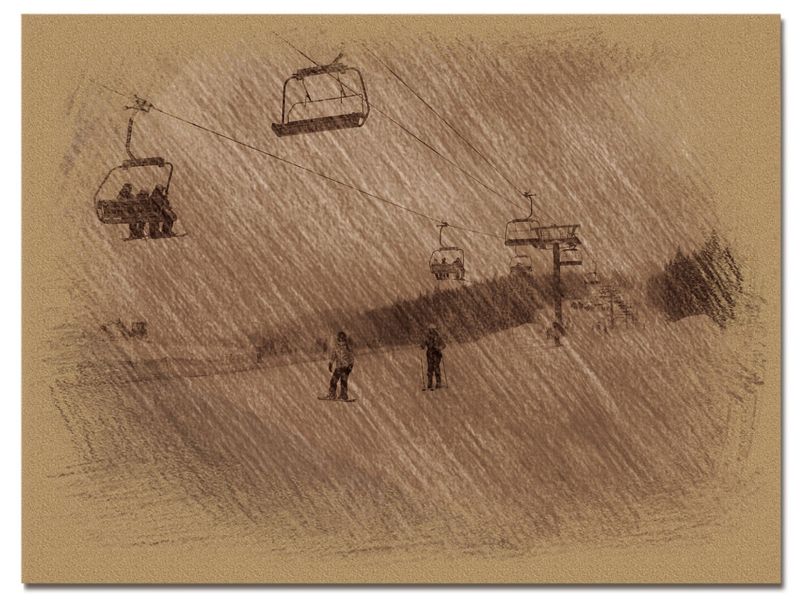 © Andrei  Kolyaskin - Image from the Bukovel  in  trois  coleur  drawing  3 photography project