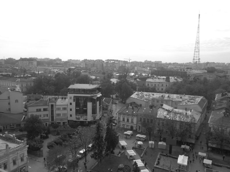 © Andrei  Kolyaskin - Panorama  of  ukrainian  Ivano - Frankivsk  City  from  observation  desk  of  City  Hall .