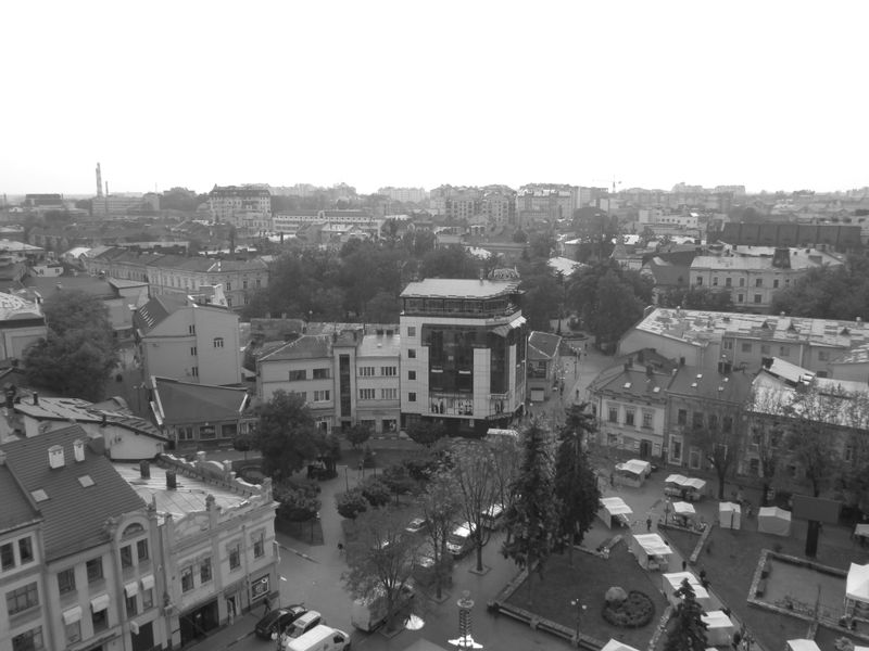 © Andrei  Kolyaskin - Panorama  of  ukrainian  Ivano - Frankivsk  City  from  observation  desk  of  City  Hall .