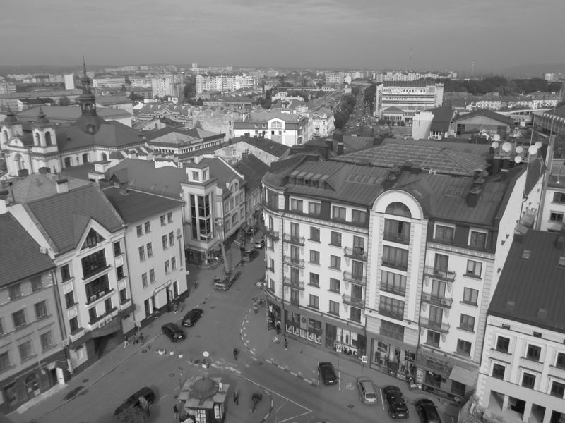 © Andrei  Kolyaskin - Panorama  of  ukrainian  Ivano - Frankivsk  City  from  observation  desk  of  City  Hall .
