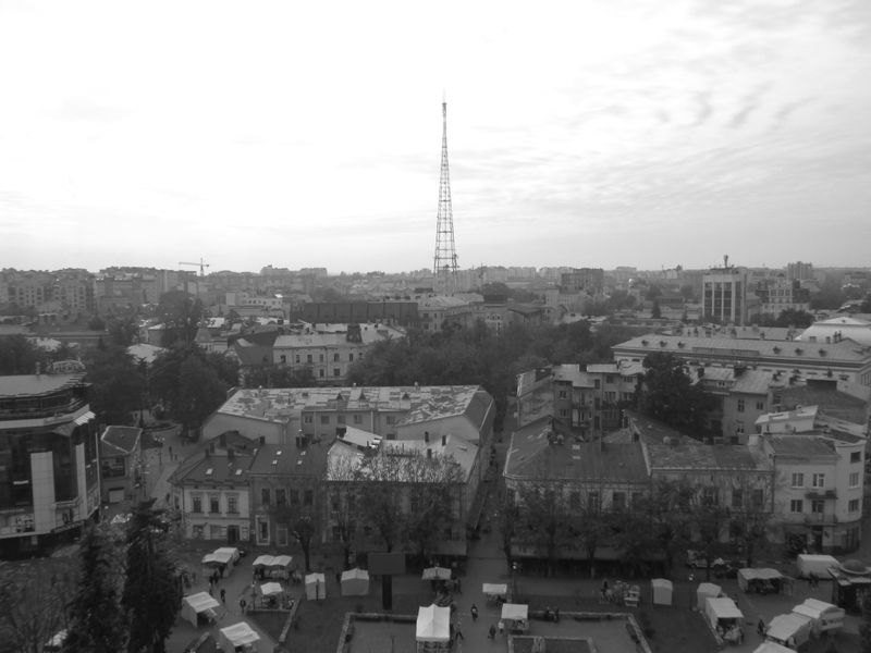 © Andrei  Kolyaskin - Panorama  of  ukrainian  Ivano - Frankivsk  City  from  observation  desk  of  City  Hall .