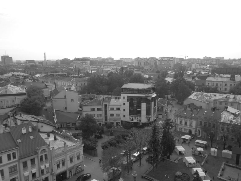 © Andrei  Kolyaskin - Panorama  of  ukrainian  Ivano - Frankivsk  City  from  observation  desk  of  City  Hall .
