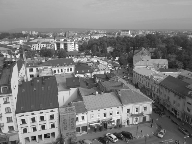 © Andrei  Kolyaskin - Panorama  of  ukrainian  Ivano - Frankivsk  City  from  observation  desk  of  City  Hall .