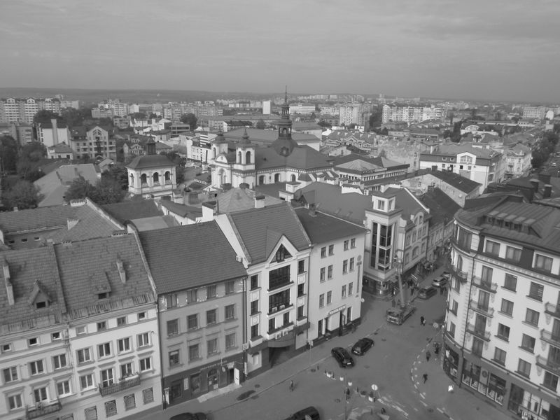 © Andrei  Kolyaskin - Panorama  of  ukrainian  Ivano - Frankivsk  City  from  observation  desk  of  City  Hall .