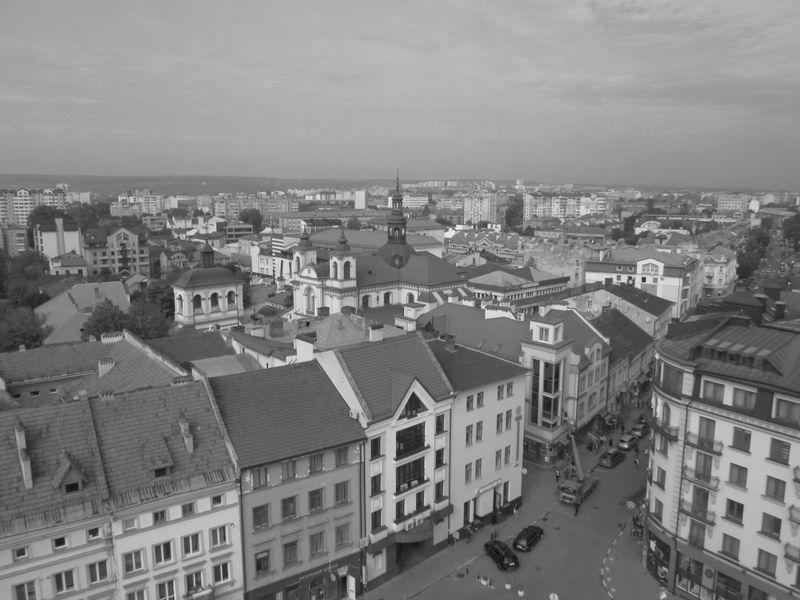 © Andrei  Kolyaskin - Panorama  of  ukrainian  Ivano - Frankivsk  City  from  observation  desk  of  City  Hall .