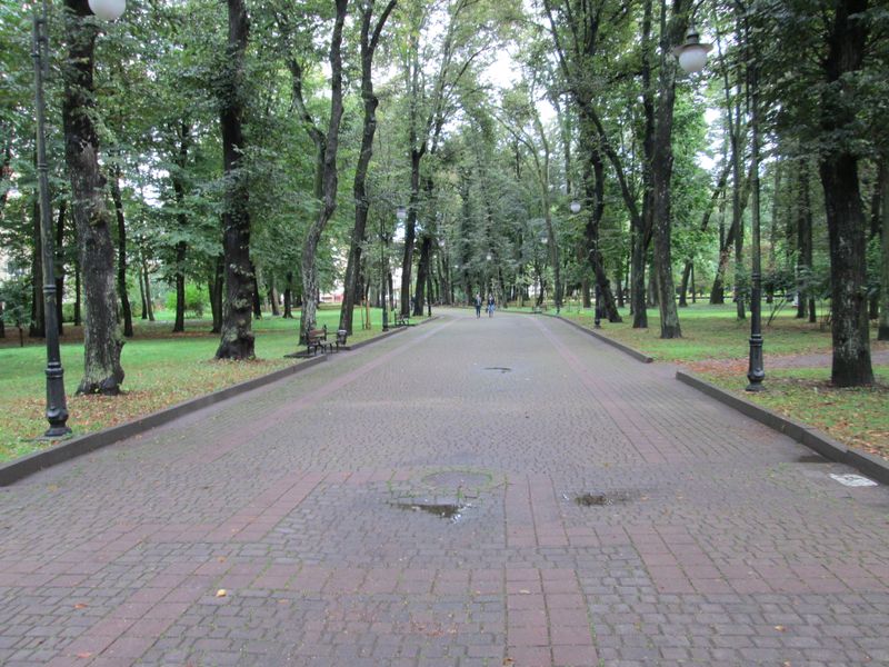© Andrei  Kolyaskin - Alley  on  the  central  park  of  Ivano - Frankivsk  City , Ukraine .