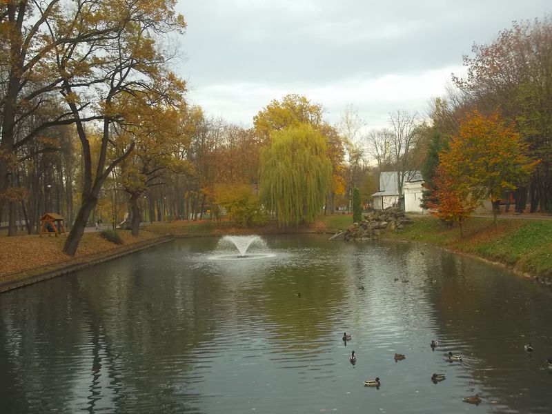 © Andrei  Kolyaskin - Autumn on the  central  park  of Ivano - Frankivsk City , Ukraine .