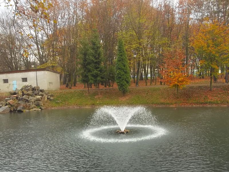© Andrei  Kolyaskin - Autumn on the  central  park  of Ivano - Frankivsk City , Ukraine .