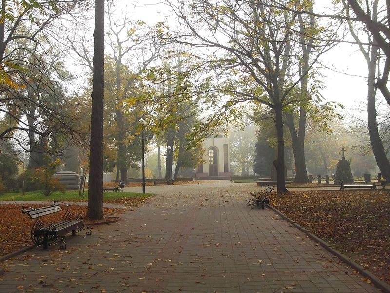© Andrei  Kolyaskin - Autumn  on  the  Memorial  Square of Ivano - Frankivsk City , Ukraine .