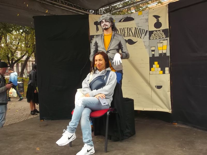 © Andrei  Kolyaskin - Living  sculptures  show  on  the  Independence  Day  in  Ivano - Frankivsk  City , Ukraine .