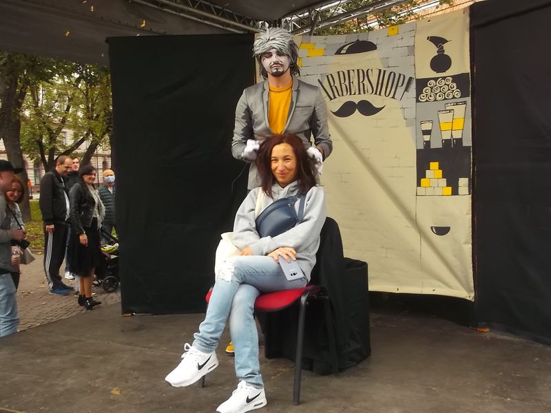 © Andrei  Kolyaskin - Living  sculptures  show  on  the  Independence  Day  in  Ivano - Frankivsk  City , Ukraine .