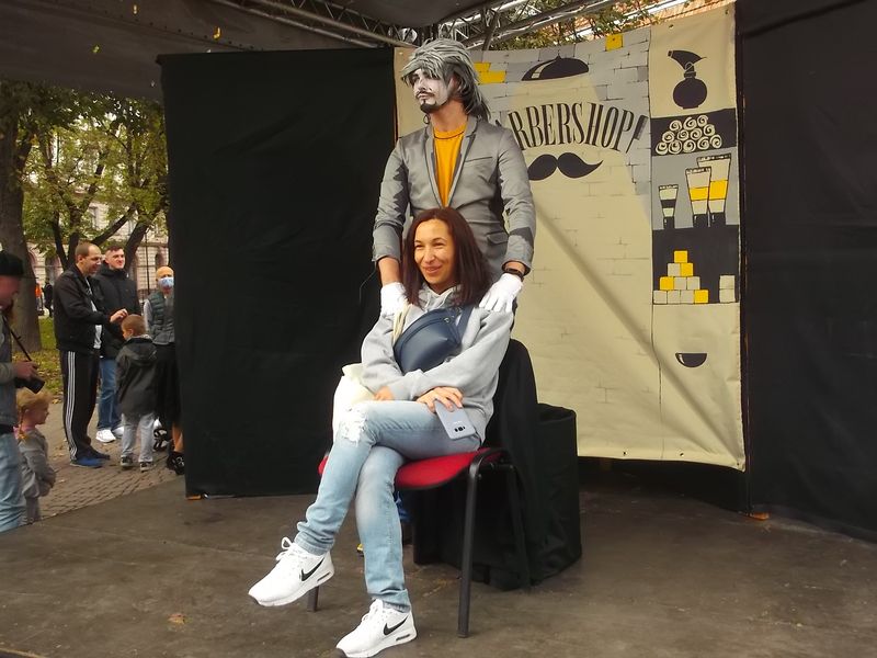 © Andrei  Kolyaskin - Living  sculptures  show  on  the  Independence  Day  in  Ivano - Frankivsk  City , Ukraine .