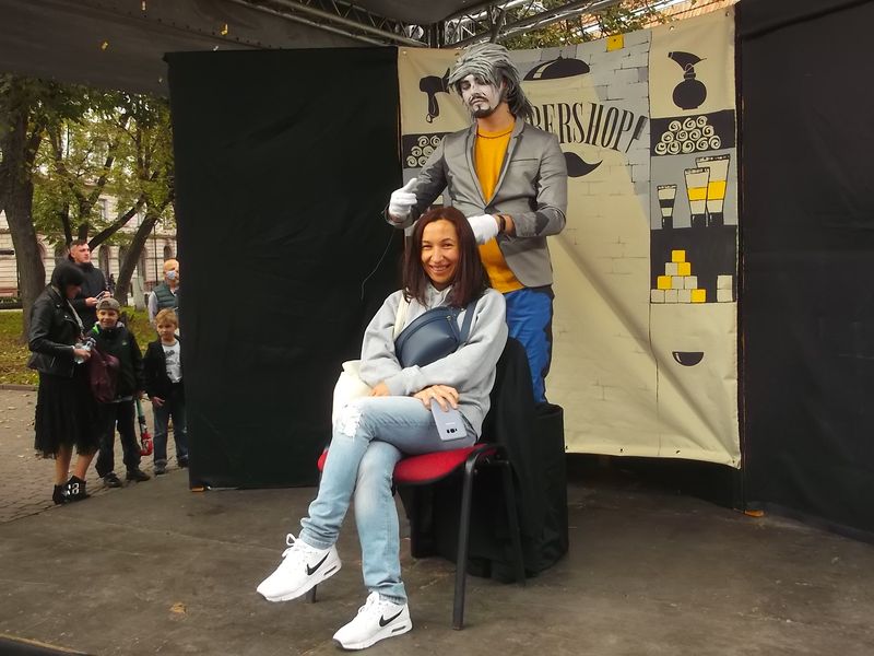 © Andrei  Kolyaskin - Living  sculptures  show  on  the  Independence  Day  in  Ivano - Frankivsk  City , Ukraine .