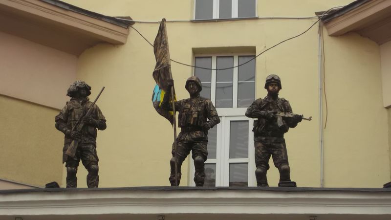 © Andrei  Kolyaskin - Living sculptures on the Independence Day in Ivano - Frankivsk City , Ukraine .