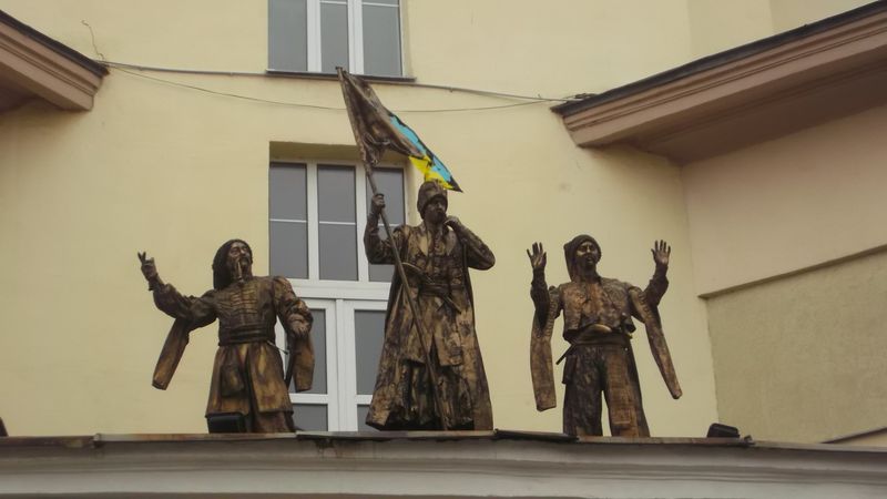 © Andrei  Kolyaskin - Living sculptures on the Independence Day in Ivano - Frankivsk City , Ukraine .