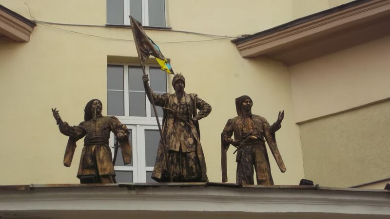 © Andrei  Kolyaskin - Living sculptures on the Independence Day in Ivano - Frankivsk City , Ukraine .