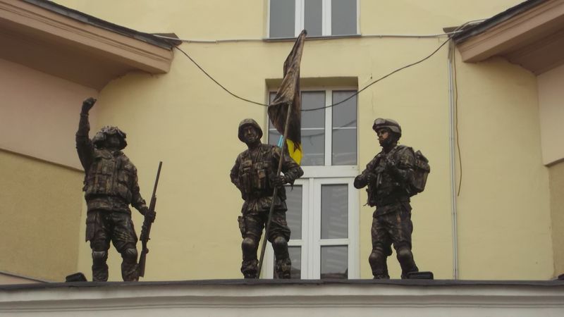 © Andrei  Kolyaskin - Living sculptures on the Independence Day in Ivano - Frankivsk City , Ukraine .