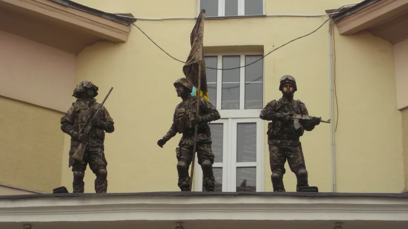 © Andrei  Kolyaskin - Living sculptures on the Independence Day in Ivano - Frankivsk City , Ukraine .