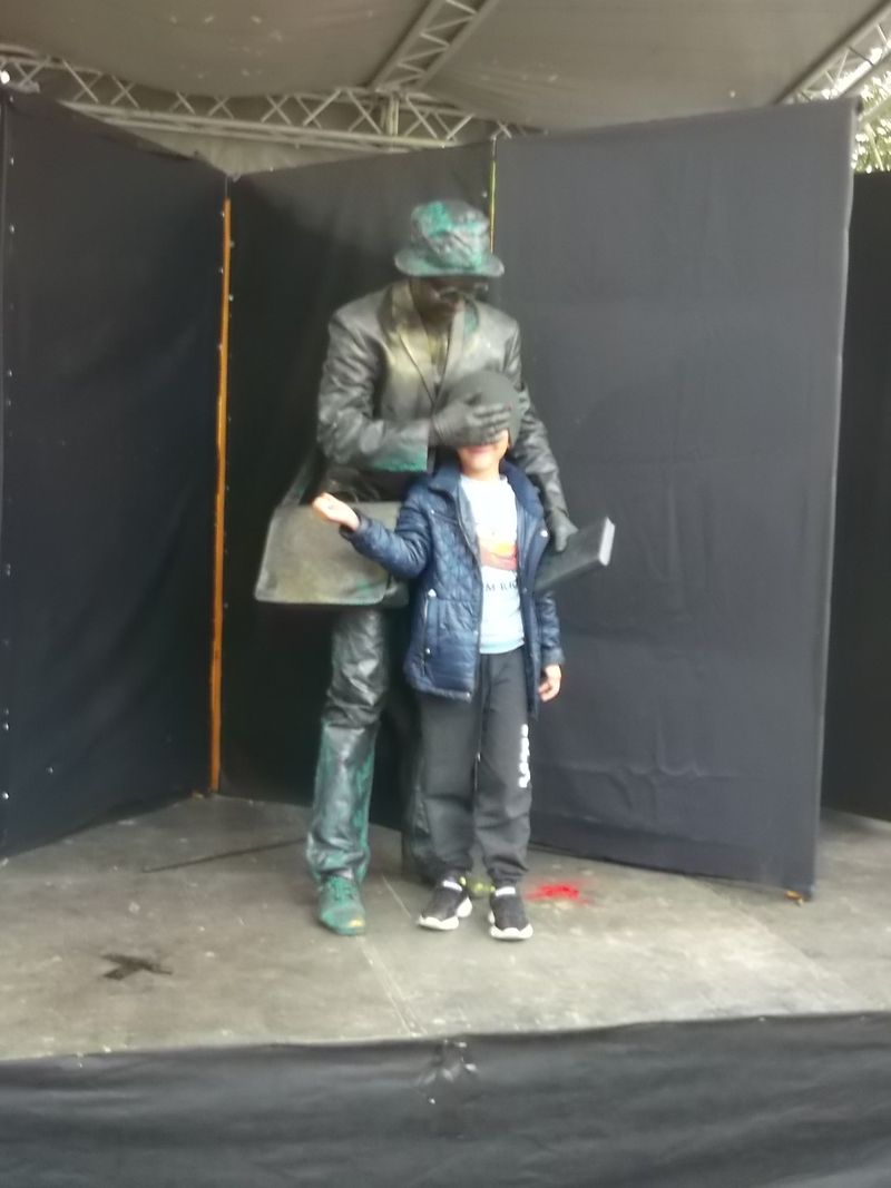 © Andrei  Kolyaskin - Living  sculptures  show  on  the  central  part  of  Ivano - Frankivsk  City , Ukraine .