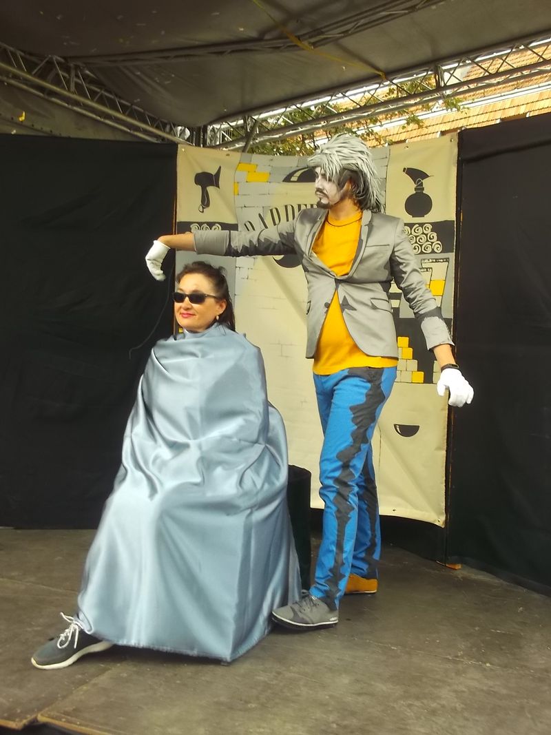 © Andrei  Kolyaskin - Living  sculptures  show  on  the  central  part  of  Ivano - Frankivsk  City , Ukraine .