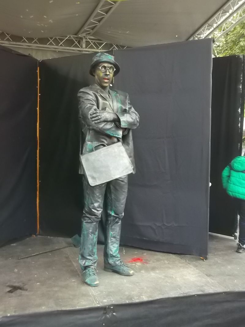 © Andrei  Kolyaskin - Living  sculptures  show  on  the  central  part  of  Ivano - Frankivsk  City , Ukraine .