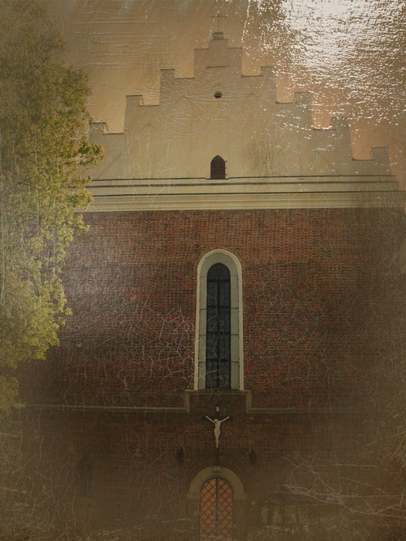 © Andrei  Kolyaskin - Rome - catholic  Cathedral  from  18th  century  in  town  Drogobych  of  Lviv  region , Ukraine .